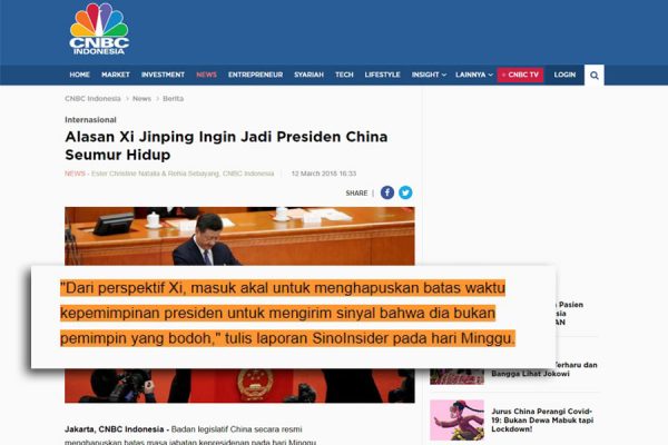 20180312 – Alasan Xi Jinping Ingin Jadi Presiden China Seumur Hidup_ – www.cnbcindonesia 20180312 - Alasan Xi Jinping Ingin Jadi Presiden China Seumur Hidup_ - www.cnbcindonesia