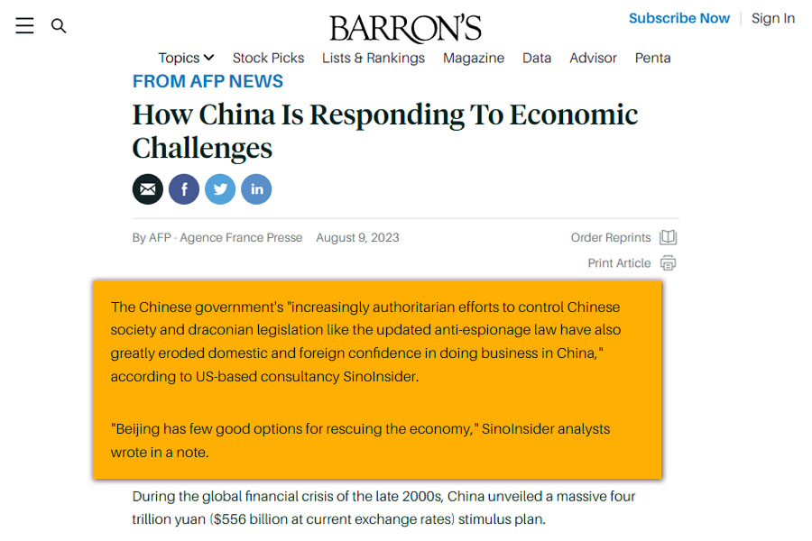 20230809 – How China Is Responding To Economic Challenges 20230809 - How China Is Responding To Economic Challenges